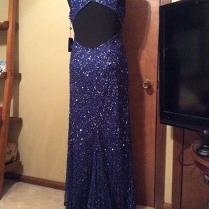 Adrianna Papell beaded mermaid gown